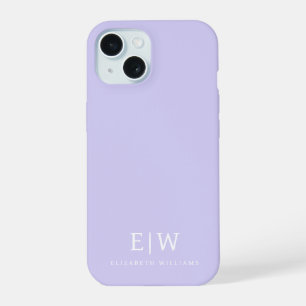 Elegant Professional Simple Monogram Minimalist iPhone 15 Case