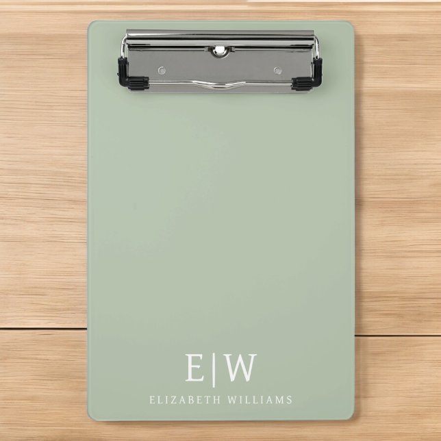 Elegant Professional Simple Monogram Minimalist Mini Clipboard (Creator Uploaded)