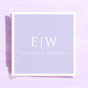 Elegant Professional Simple Monogram Minimalist Napkin