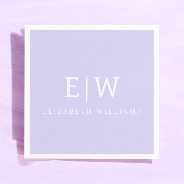 Elegant Professional Simple Monogram Minimalist Napkin (Creator Uploaded)