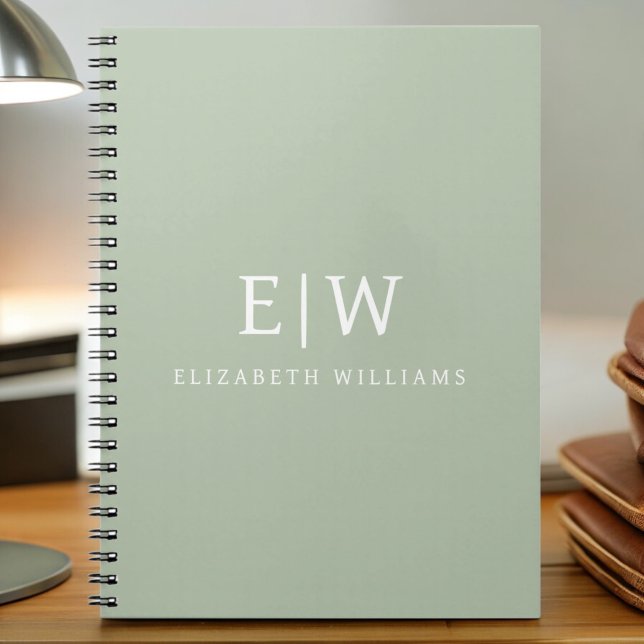 Elegant Professional Simple Monogram Minimalist Notebook (Creator Uploaded)