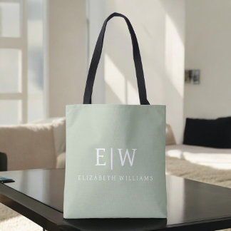 Elegant Professional Simple Monogram Minimalist Tote Bag