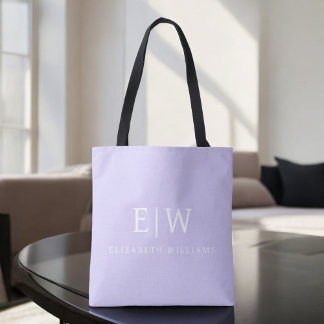 Elegant Professional Simple Monogram Minimalist Tote Bag