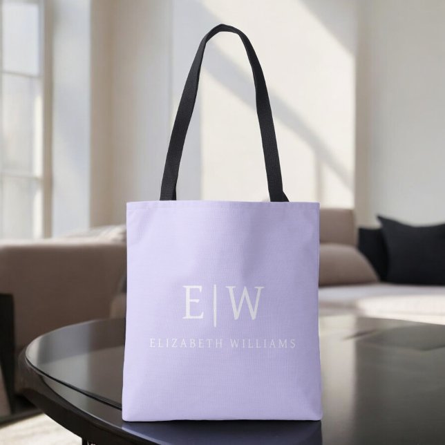 Elegant Professional Simple Monogram Minimalist Tote Bag (Creator Uploaded)