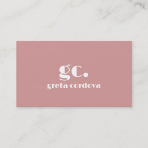Elegant Professional Simple Monogram Minimalistic Business Card