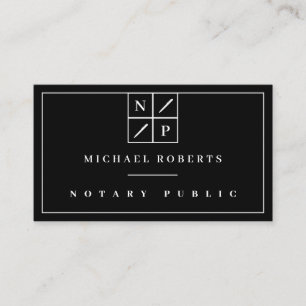 Elegant professional square insignia framed business card