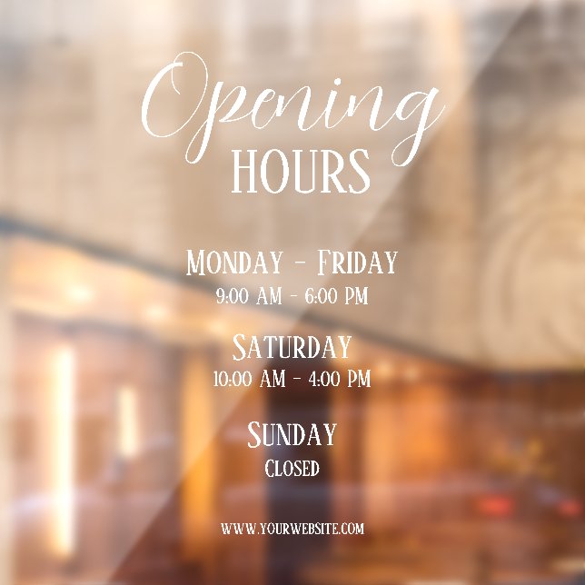 Elegant Professional Storefront Opening Hours (Sheet 2)