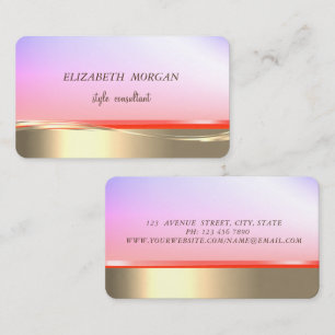 Elegant Professional Stylish Faux Gold Ombre Business Card
