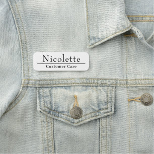 Elegant Professional Stylish Minimalist Name Tag
