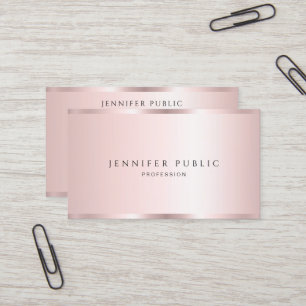 Elegant Professional Template Luxury Rose Gold Business Card