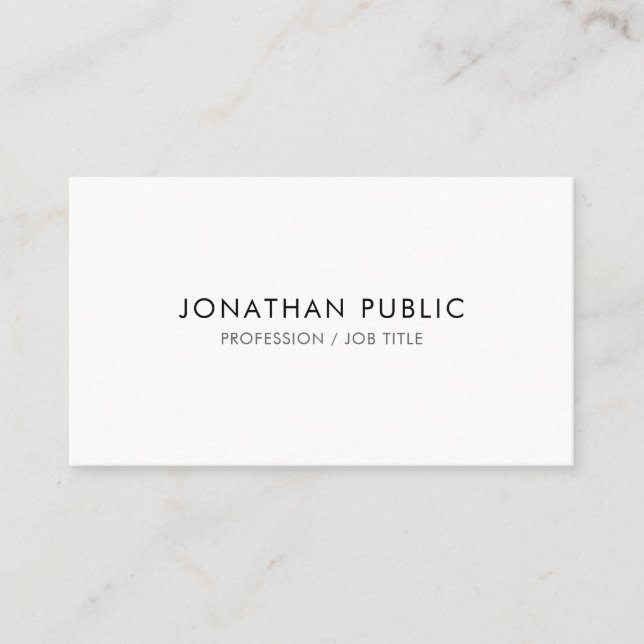 Elegant Professional Template Modern Minimalist Business Card (Front)