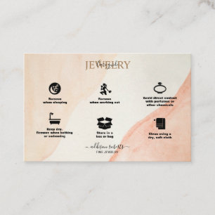 Elegant Professional Terracotta Jewellery Care  Bu Business Card