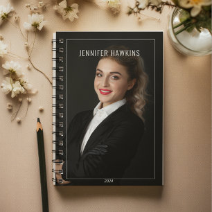 Elegant Professional Women Photo Black & White  Planner