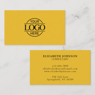 Elegant Professional Yellow Company Logo Business Card