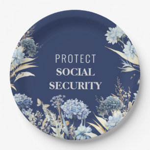 Elegant Protect Social Security Anti Trump Paper Plate