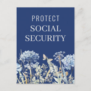 Elegant Protect Social Security Political Postcard
