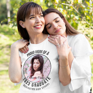 Elegant Proud Graduate Mum Custom Photo T-Shirt