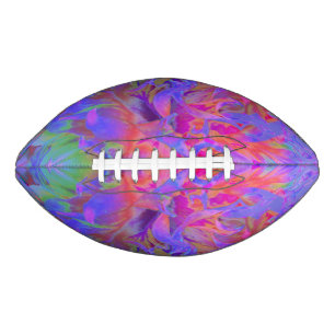 Elegant Psychedelic Decorative Dahlia Flower Football