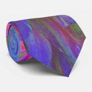 Elegant Psychedelic Decorative Dahlia Flower Tie
