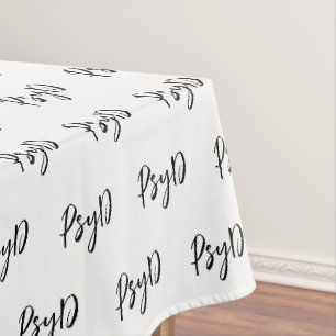 Elegant PsyD Doctor of Psychology Tablecloth
