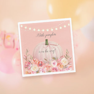 Elegant Pumpkin Baby Girl Shower Napkin