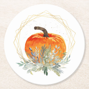 Elegant Pumpkin Coasters