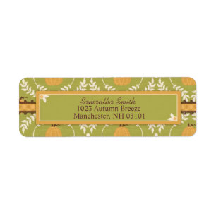 Elegant Pumpkin Damask Print for Thanksgiving