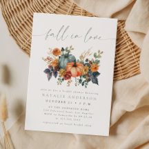 Elegant Pumpkin Fall in Love Bridal Shower