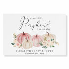 Elegant Pumpkin Floral Baby Girl Shower Welcome