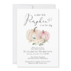 Elegant Pumpkin Floral Girl Baby Shower