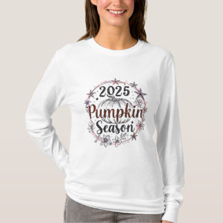 Elegant Pumpkin Season 2025 – Autumn Fall Design T-Shirt