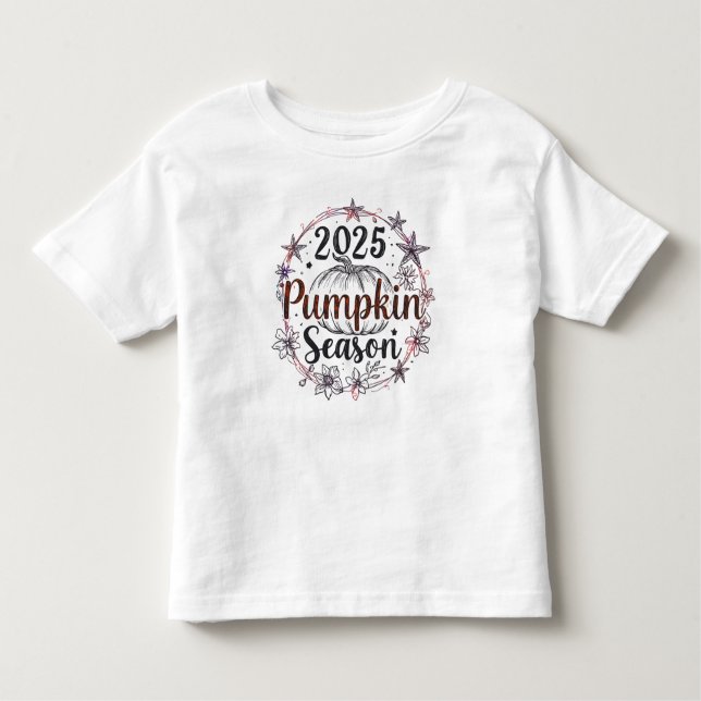 Elegant Pumpkin Season 2025 – Autumn Fall Design Toddler T-Shirt (Front)