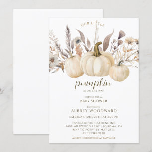 Elegant Pumpkins Baby Shower Invitation