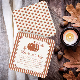 Elegant Pumpkins & Pacifiers Books for Baby Enclosure Card