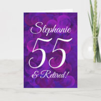 Elegant Purple 55 and Retired Happy Retirement
