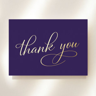 Elegant Purple 60th Birthday Foil Thank You Card