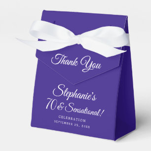 Elegant Purple 70 and Sensational Birthday Party Favour Box