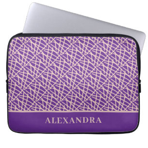Elegant Purple Abstract Laptop Sleeve