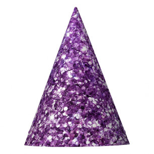 Elegant Purple Abstract Stylish Chic Pattern Party Hat