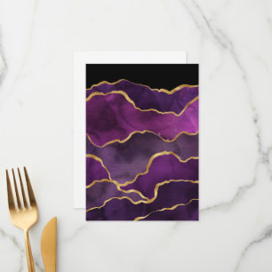 Elegant Purple Abstract Watercolor Pattern Menu