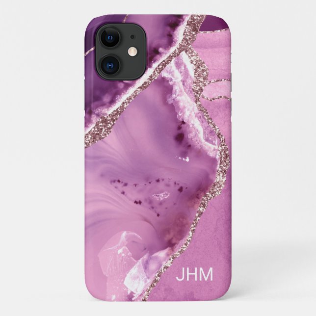 Elegant Purple Agate Case-Mate iPhone Case (Back)
