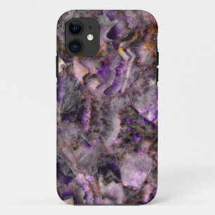 Elegant purple amethyst quartz marble granite  Case-Mate iPhone case