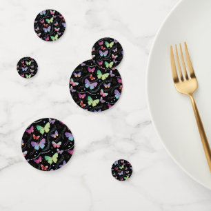 Elegant Purple and Blue Bright Butterflies Confetti