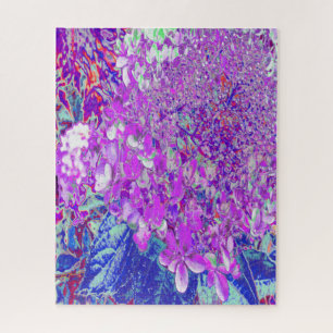 Elegant Purple and Blue Limelight Hydrangea Jigsaw Puzzle
