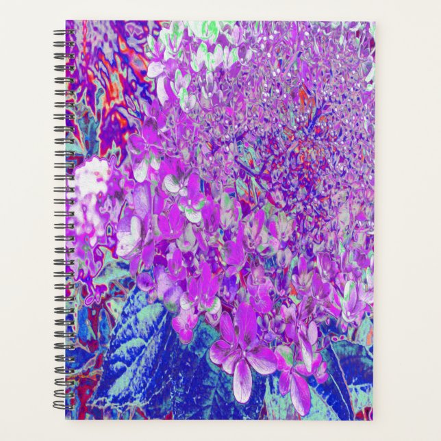 Elegant Purple and Blue Limelight Hydrangea Planner (Front)