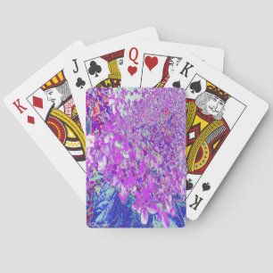 Elegant Purple and Blue Limelight Hydrangea Playing Cards