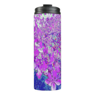 Elegant Purple and Blue Limelight Hydrangea Thermal Tumbler