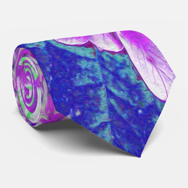 Elegant Purple and Blue Limelight Hydrangea Tie (Rolled)