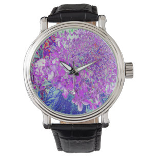 Elegant Purple and Blue Limelight Hydrangea Watch