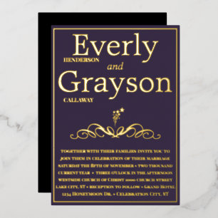 Elegant Purple and Gold Wedding